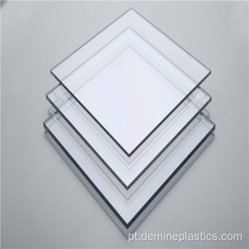 Painel de policarbonato V0 sólido transparente com 6,0 mm de retardador de chama